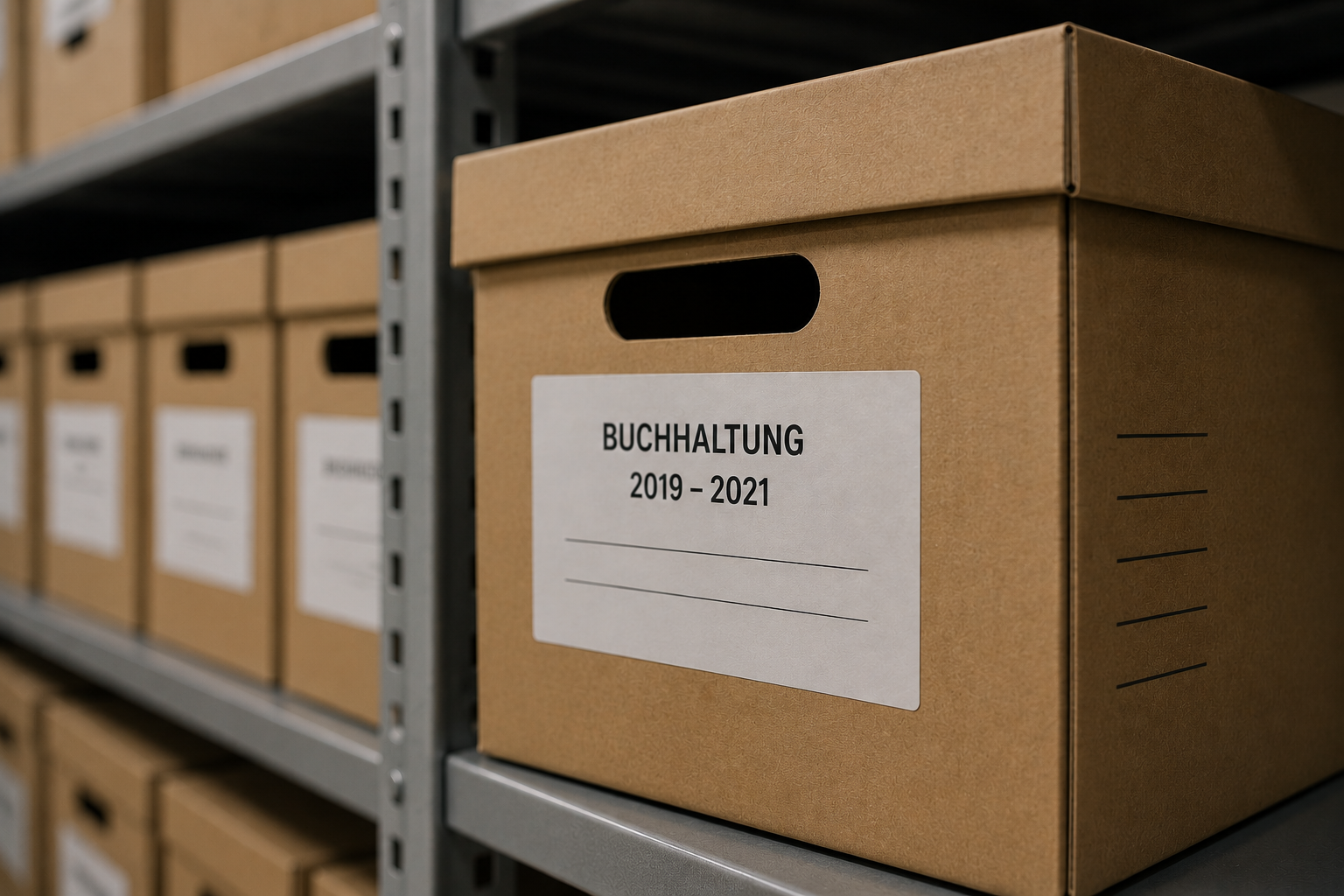 Akten und Bürodokumente einlagern